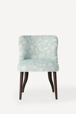 Meryl Dining Chair - Green, Polyester/Linen product