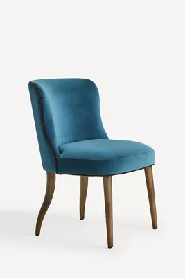 Meryl Valencia Velvet Dining Chair - Brown by Anthropologie, alternate view