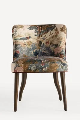 Meryl Walnut Dining Chair - Beige, Polyester by Anthropologie, image 2