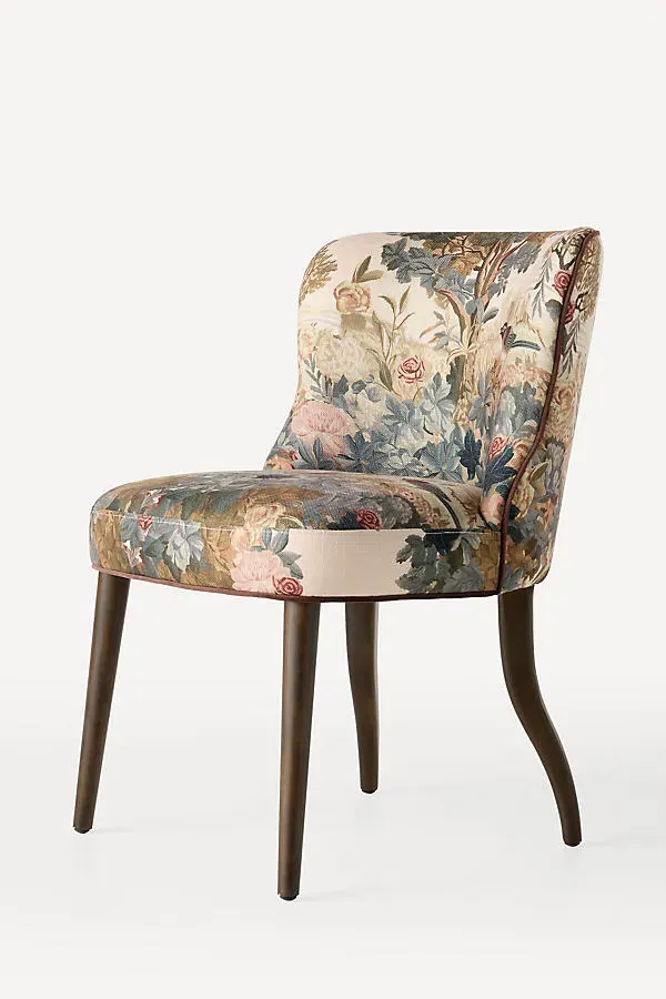 Meryl Walnut Dining Chair - Beige, Polyester by Anthropologie