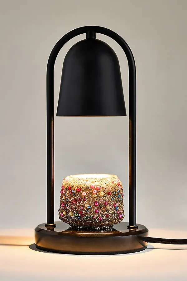 Metal Arch Candle Warmer Lamp - Black, Metal by Anthropologie