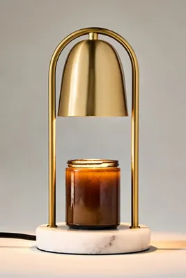 Metal Arch Candle Warmer Lamp - Gold, Metal by Anthropologie, alternate view