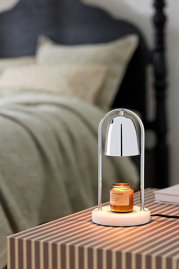 Metal Arch Candle Warmer Lamp - Silver, Metal by Anthropologie