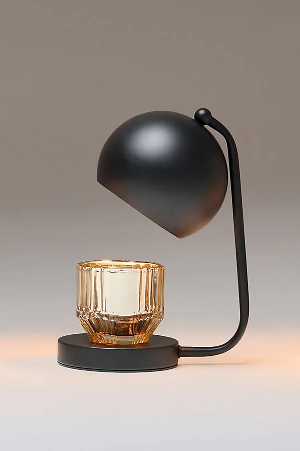 Metal Dome Candle Warmer Lamp - Black, Metal by Anthropologie