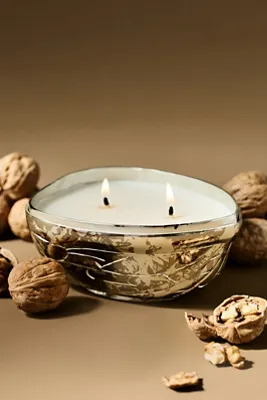Metal Walnut Gourmand Figural Candle - Silver product