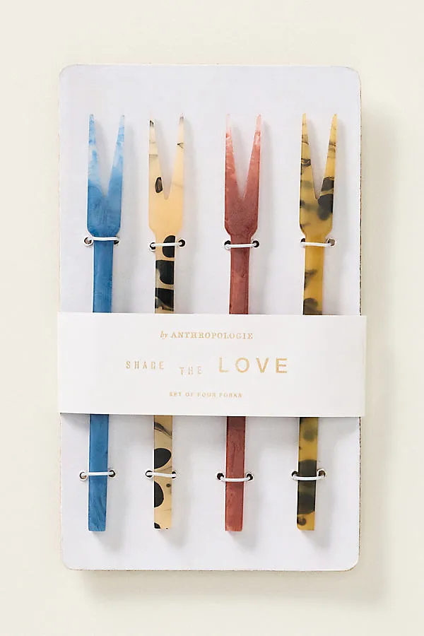 Mignon Resin Appetizer Forks Set of 4 by Anthropologie, image 2