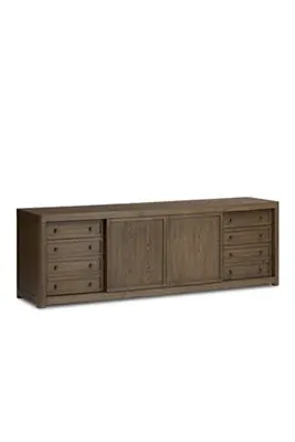 Miko Media Console with Sliding Door - Oak product