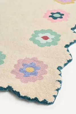 Mildred 8x10 Tufted Scalloped-Edge Rug - Wool by Anthropologie, alternate view