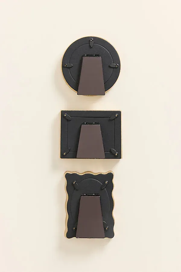 Mini Gold Photo Frames Set of 3 - Gold by Anthropologie, alternate view