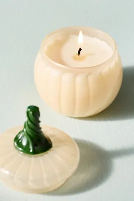Mini Pumpkin Sweet Vanilla Figural Glass Candle - Pink product