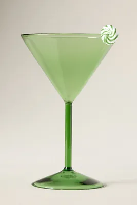 Mintie Martini Glass - Green, Borosilicate Glass by Anthropologie, alternate view