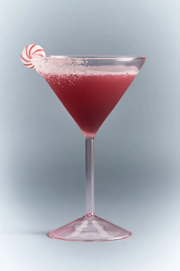 Mintie Martini Glass - Pink, Borosilicate Glass by Anthropologie