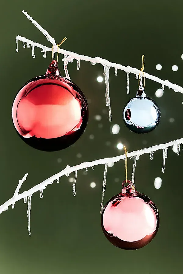Mirrored Bauble Ornaments - Glass by Anthropologie, image 2