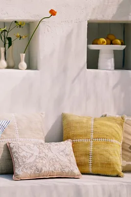 Mischa Square Indoor/Outdoor Cushion - Yellow, Polyester product