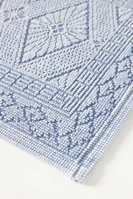Misona Small Bath Mat - Blue, Cotton product
