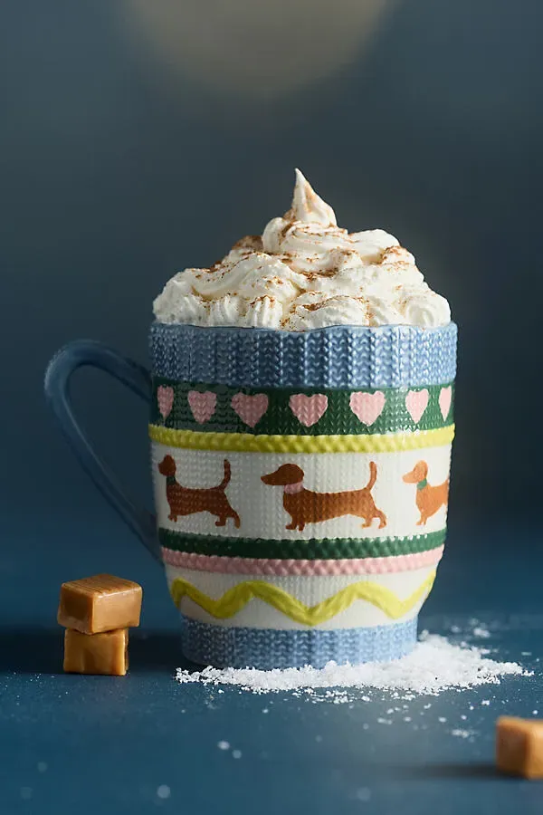 Mitten Collection Stoneware Mug - Blue by Anthropologie