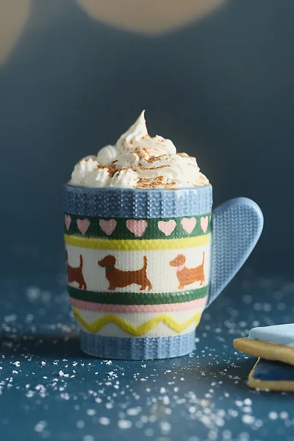 Mitten Espresso Cup - Blue, Stoneware by Anthropologie