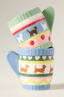 Mitten Espresso Cup - Green, Stoneware by Anthropologie, alternate view