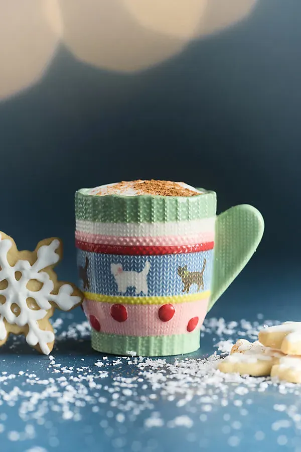 Mitten Espresso Cup - Green, Stoneware by Anthropologie