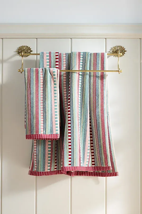 Mixed Stripe Woven Towel Collection - Cotton by Anthropologie