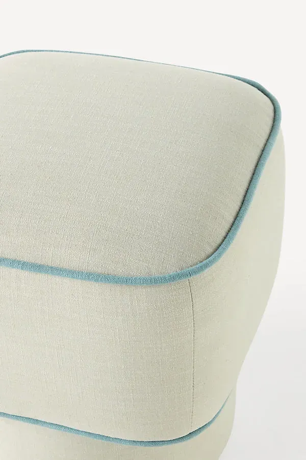 Modella Cylindrical Ottoman - Linen alternate view