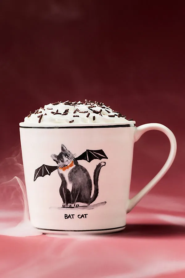 Molly Hatch Halloween Cat Mug - Grey, Stoneware product