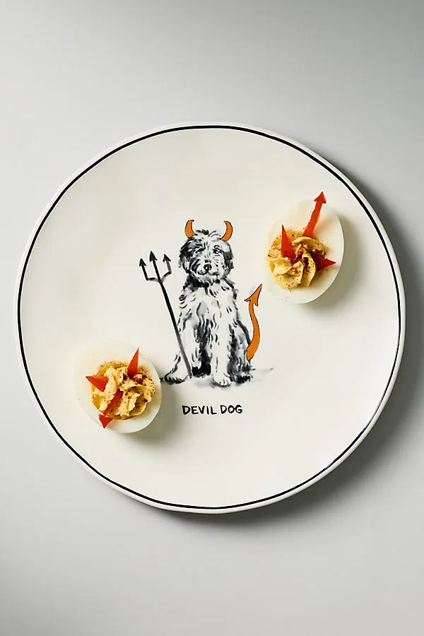 Molly Hatch Halloween Dog Dessert Plate - Orange product