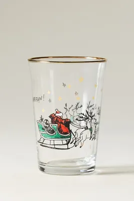 Molly Hatch Holiday Juice Glass - Red by Anthropologie, alternate view