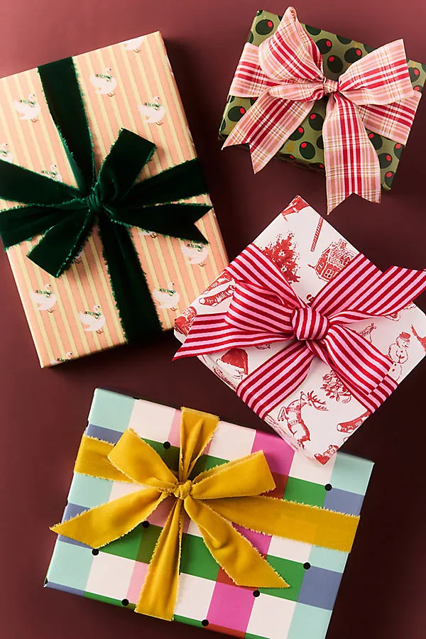 Molly Hatch Holiday Wrapping Paper Set of 2 - Red by Anthropologie, alternate view