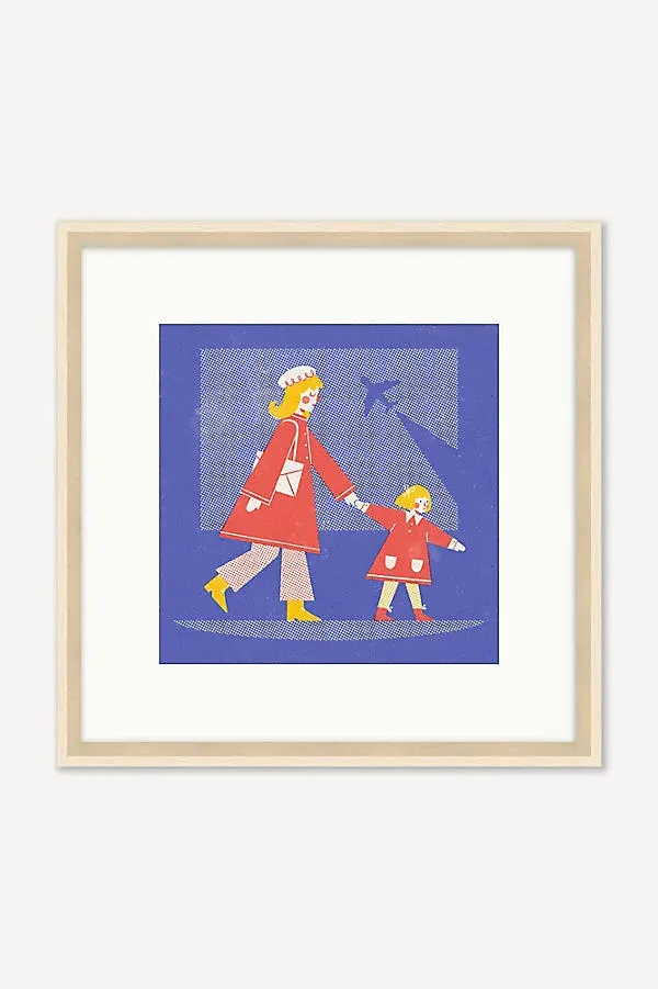 Mom, This Way Wall Art - Blue product