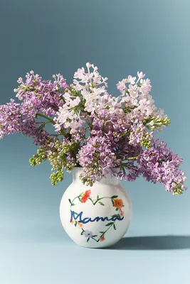 Mom's Day Bud Vase - Blue, Stoneware product