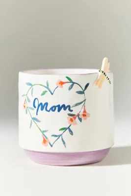 Mom's Garden Pot - Purple, Stoneware product