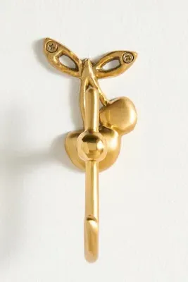 Mon Cheri Cherry Bath Hook - Brass product