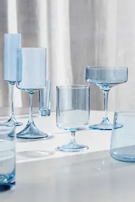 Morgan Flutes Set of 2 - Blue, Borosilicate Glass product