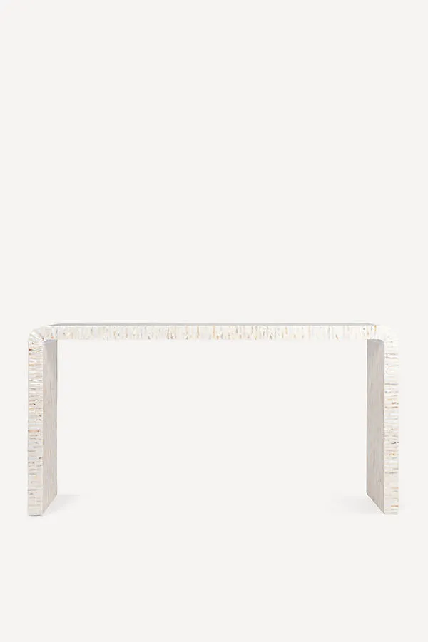 Mother-of-Pearl Console Table - Ivory by Anthropologie