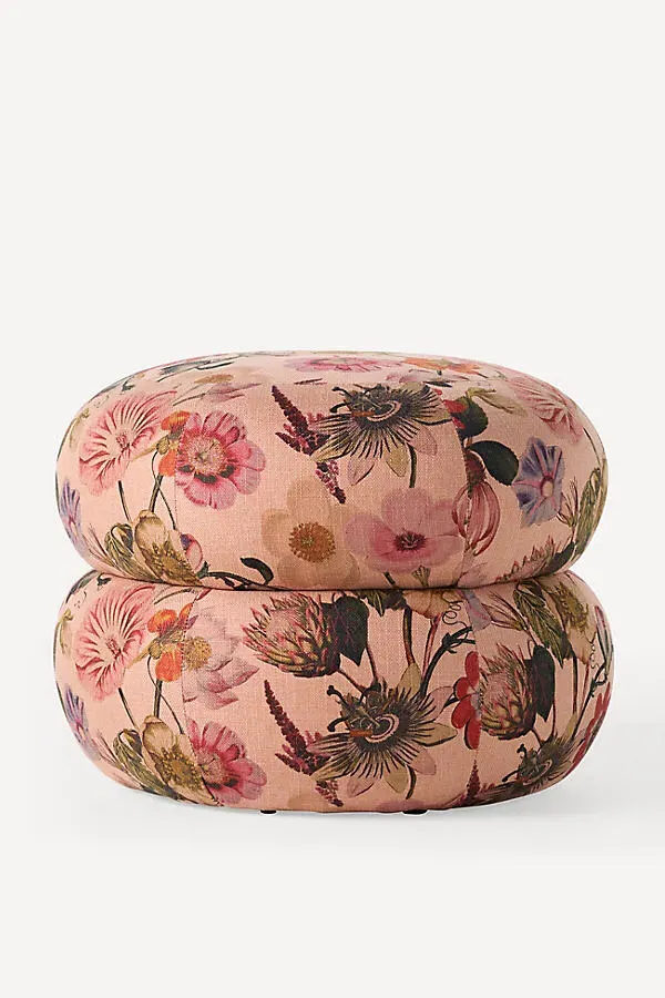 Muntz Round Ottoman - Polyester by Anthropologie