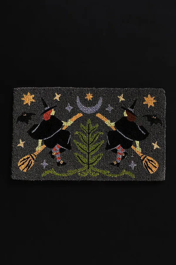 Mystic Cat Plum Coir Printed Doormat - Blue product