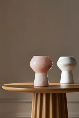 Nathalie Alabaster Sculptural Desk Lamp - Beige by Anthropologie, alternate view