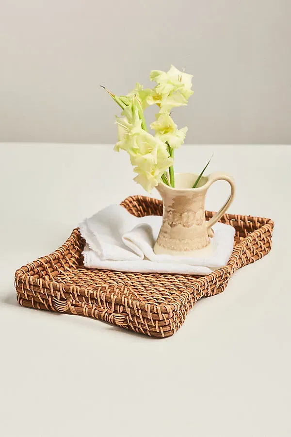 Natural Rattan Tray Small - Brown by Anthropologie