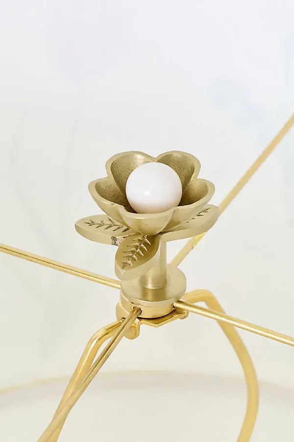 Nena Flower Lamp Finial - Brushed Brass product