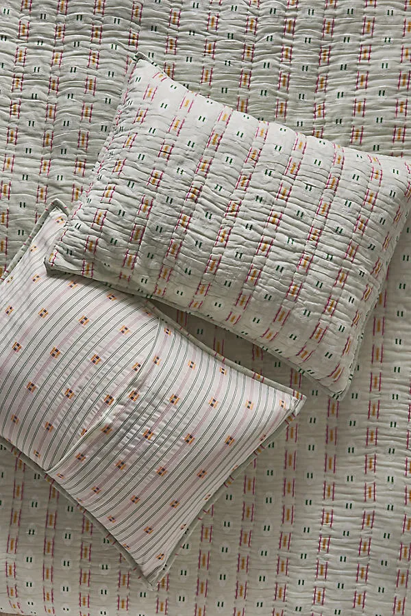 Nera Yarn Dye Jacquard Striped Pillowcase Set of 2 - Green, Cotton product