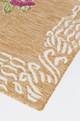 Nerina 5x8 Flatwoven Indoor/Outdoor Floral Rug - Beige, Polyester product