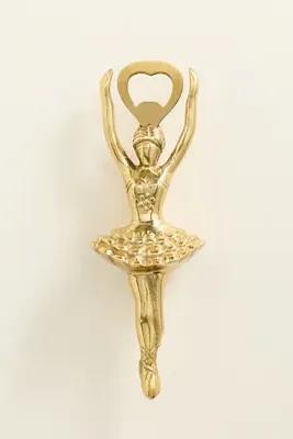 New York City Ballet Sugar Plum Fairy Bottle Opener - Gold by Anthropologie, alternate view
