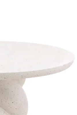 Nidia Terrazzo Outdoor Bistro Table - Ivory, Stone product