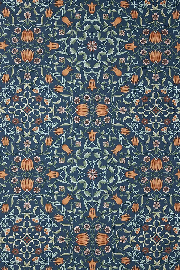 No. 1 Holland Park Floral Wallpaper - Blue by Anthropologie