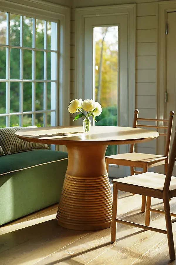 Noa Round Dining Table - Beige by Anthropologie