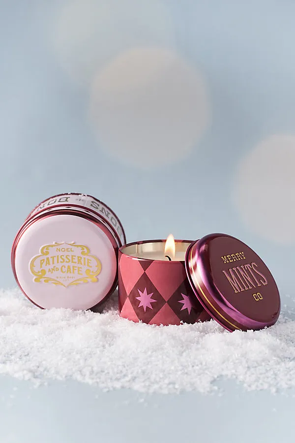 Noel Market Gourmand Candle Gift Set - Pink, Cotton by Anthropologie