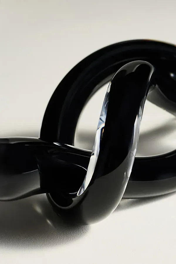 Noir Knot Glass Decorative Object - Black by Anthropologie, image 2