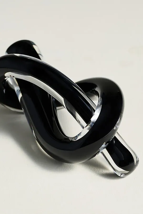 Noir Knot Glass Decorative Object - White by Anthropologie, image 2