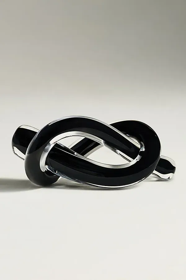 Noir Knot Glass Decorative Object - White by Anthropologie